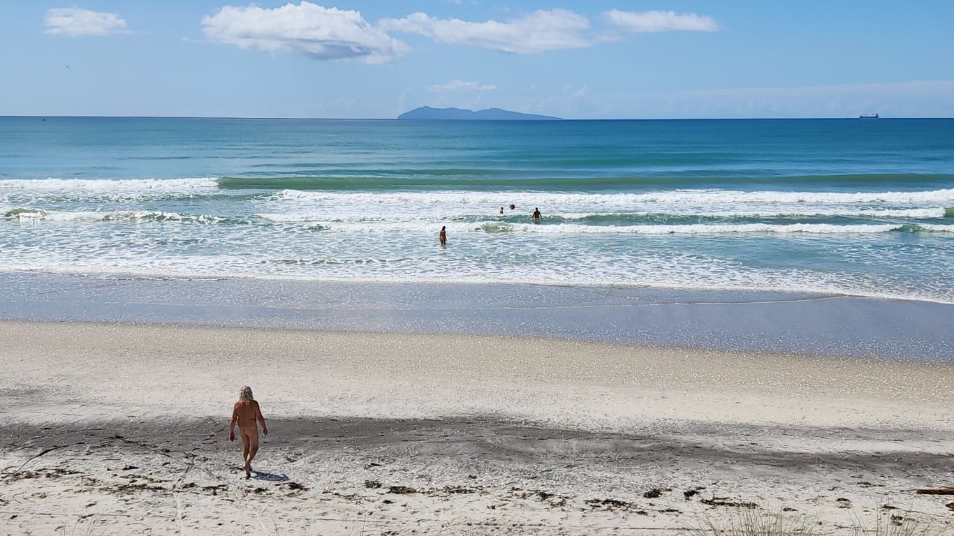 Waihi Beach after World Naked Bike Ride